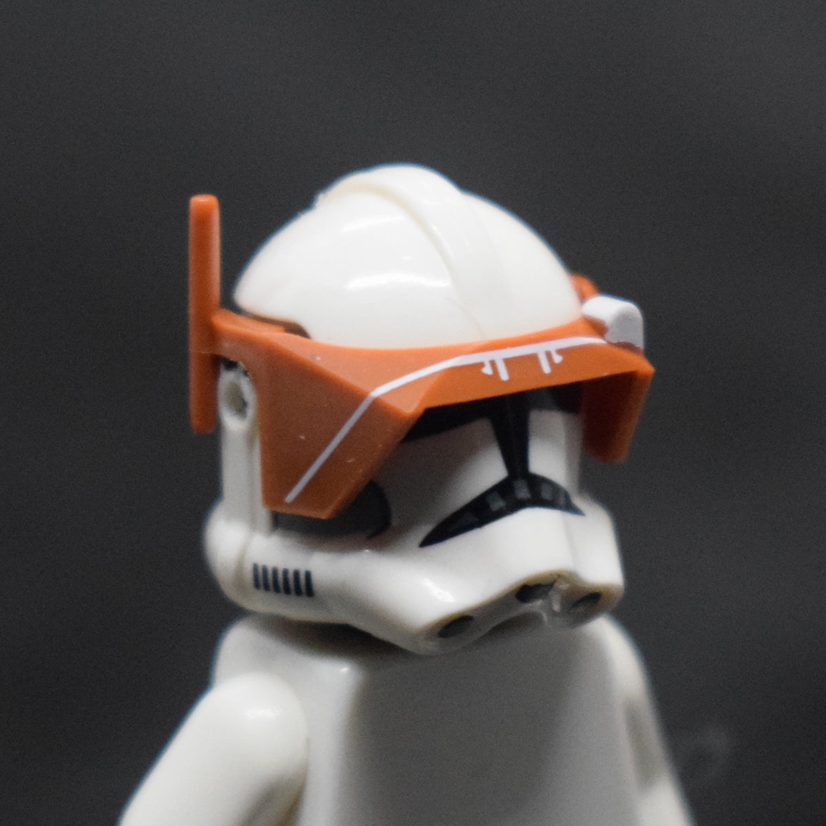 CloneArmyCustoms Detail White Print Dark Orange Visor