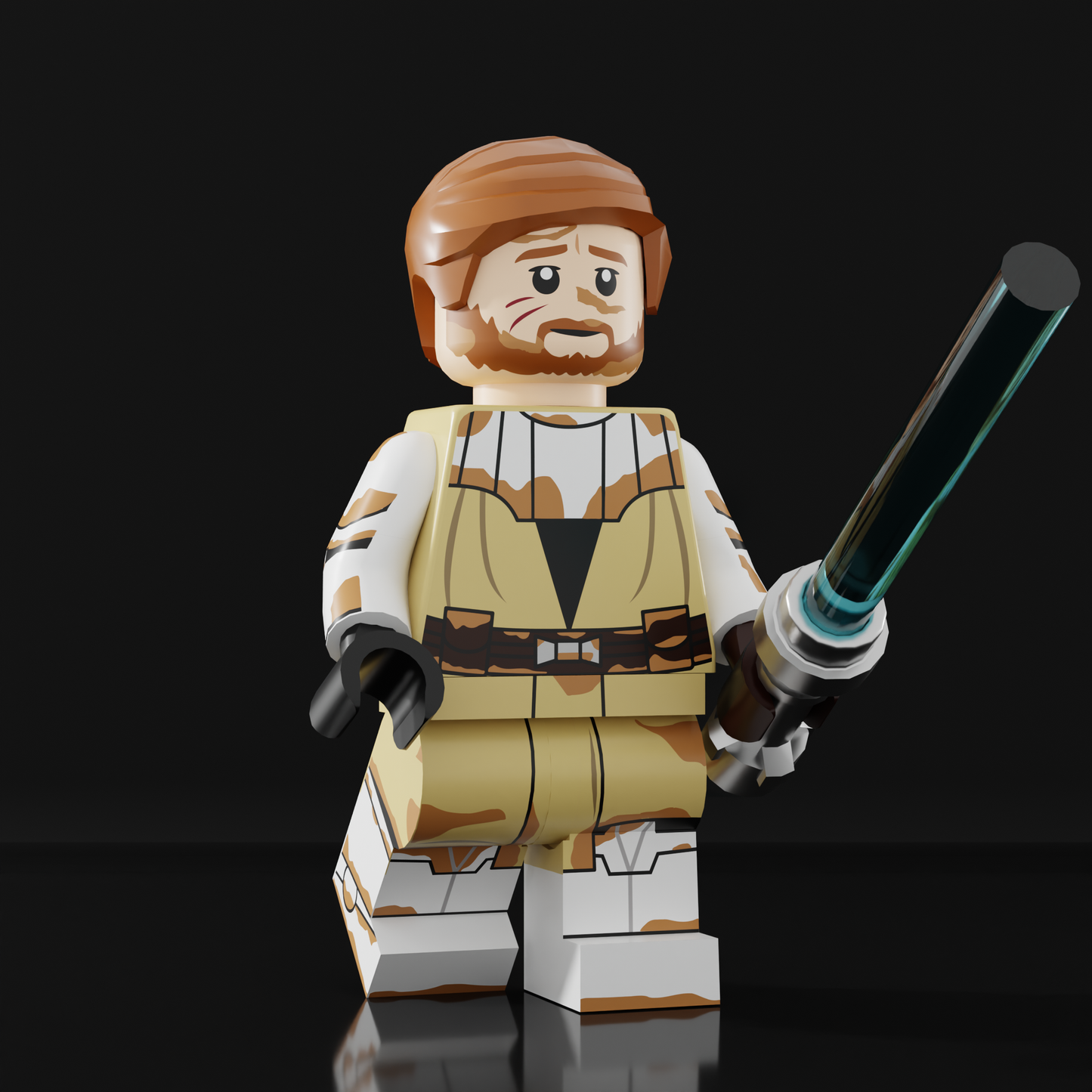 SandstormCustoms Geonosis Obi-Wan Figure PREORDER (Pad Printed)