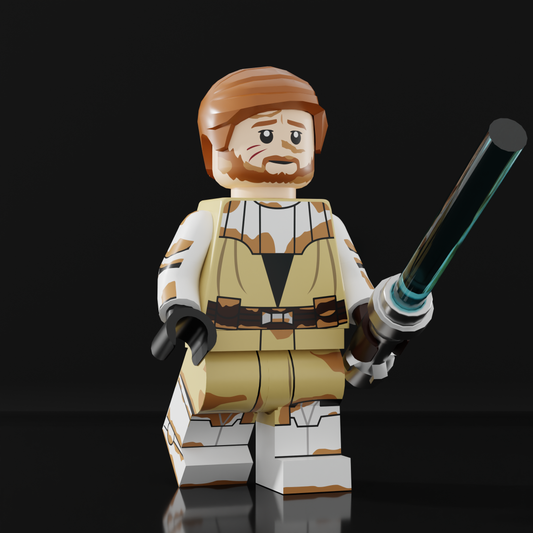 SandstormCustoms Geonosis Obi-Wan Figure PREORDER (Pad Printed)