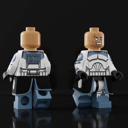 SandstormCustoms AP1 Commander Wolffe Figure PREORDER (Pad Printed)